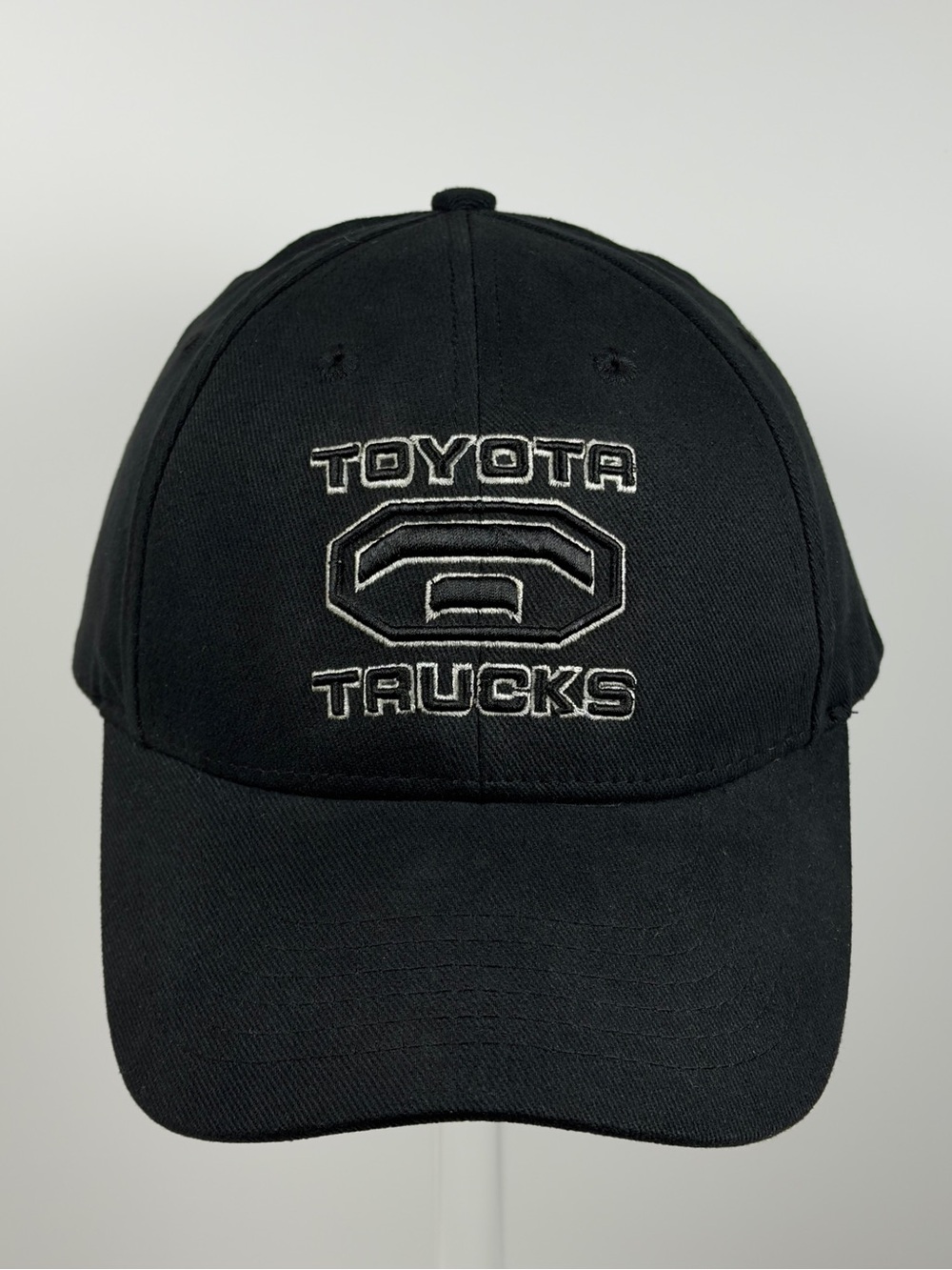 Vtg Toyota Trucks Forte Gear Hat Embroidered Logo Black Strapback Dad Cap Y2K